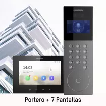 Kit Portero Ip 7 Deptos Acceso Facial Ia Edificio Hikvision