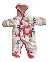 Enterito Astronauta Bebé Tricapa Doble Polar Forrado Algodón