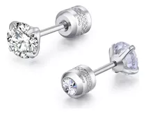 Par Aretes Hombre Diamante Topos Topitos 2en1 Piercing Mujer