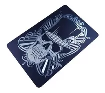 Baralho Preto Caveira Black Skull Plastico Poker Truco Luxo