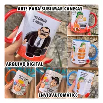 7 Artes Canecas Chaves Chavinho Editáveis Em Corel Draw