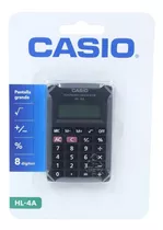 Calculadora Electronica Hl-4a Negra Casio Cont. 1 Pieza Color Negro
