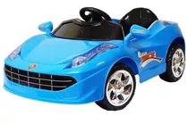 Carrinho Infantil Passeio Ferrari Azul 12v Carro Motorizado