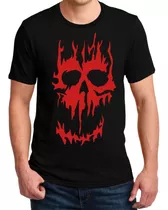 Remeras Calavera Fantasma Rojo Boca Abierta