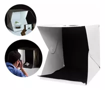 Set De Fotos Portátil Caja De Fotografía Luz Led Fondo 40x40