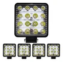 Kit Faro 4 Millas 16 Led 48w 12v / 24v Cuadrado 6000k