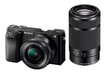 Camara Digital Mirrorless Sony Alpha A6100 Sel55210 Sel1650 Color Negro