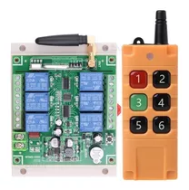 Receptor Rf 6 Rele Relay Interruptor Switch + Control Remoto