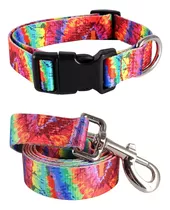 Coomour Dog Collar Pet Funny Rainbow Collares Ajustables Con