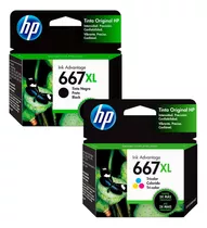 Cartucho Hp Original 667 Xl Color + 667 Xl Negro - Cs