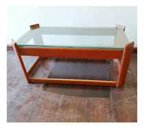 Mesa De Living Moderna Tapa De Vidrio 