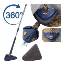 Mop Limpeza 360 Triangular Giratório Ajustável, Lava E Seca