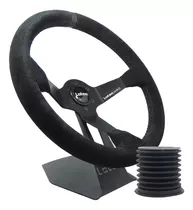 Volante Esportivo Camurça / Preto Lotse Wrc + Cubo Sanfonado