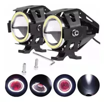 Pack Par Neblineros Foco Led Ojos De Diablo Ojo Ángel Moto