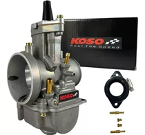 Carburador Koso Guilhotina Competição 34mm Powerjet Preparação - Aumento De Potência - Cg Bros Xr Crf Xtz Dt Cbx Tornado