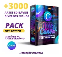 Pack Canva + 3000 Artes Editáveis Diversos Nichos