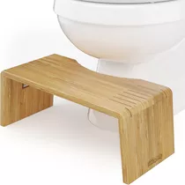 Squatty Potty Oslo Taburete Plegable De Bambú  7 Pulgad.