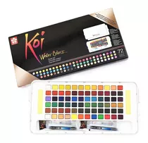 72 Acuarelas Sakura Koi Watercolors Metal Neon Pincel Water