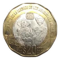 Moneda 20 Pesos 100 Años Menonitas En México 1922-2022