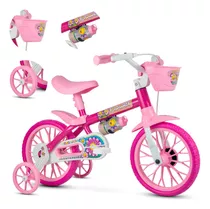 Bicicleta Infantil Fem. Rosa Aro 12 Flowers Nathor (+3 Anos)