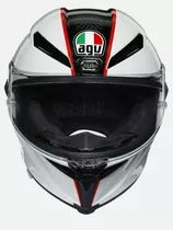 Casco Carbono Agv Pista Escuderia Blanco Valentino Moto R1