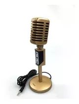 Micrófono Pc Estilo Vintage Streaming Noga Mic-2030 Dorado