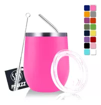 Vaso Termico Vino Café Te 12oz Acero Inoxidable W/calor/frí Color Barbie Rosa