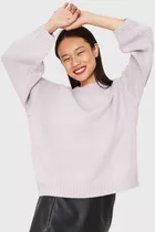 Sweater Básico Holgado Gris Nicopoly