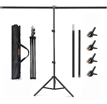 Kit De Soporte Telón De Fondo Forma De T 6 5x5ft Kit D...