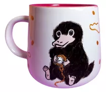 Taza Animales Fantasticos Harry Potter Pintada A Mano, 350ml