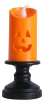 Decoração De Halloween Com Luz De Velas Led Pum-pkin Lan