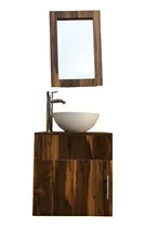Kit Baño Gabinete+lavabo Ovalin +espejo +llave Monomando 