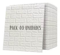 Placas Autoadhesivas 3d 70x77 Blanco Ladrillo Pack 40 Placas