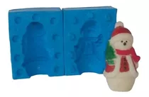 Boneco De Neve Bipartido Molde Silicone Sabonete Gesso Vela