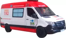 Miniatura Viatura Ambulância Samu 192 - Abre Porta Traseira 