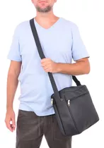 Bolsa Masculina Alça Transversal Pasta Carteiro E Notebook 