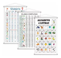 Kit Banners Alfabeto 4 Letras + Silabário Simples + Complexo