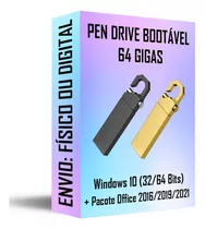 Pendrive 64 Gb Bootavel C/ Wind 10 2022 + Off2019