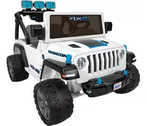 Power Wheels Fisher Price Vehículo Montable Jeep Wrangler 4x Color Blanco
