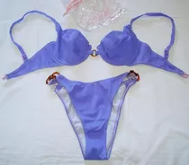 Malla Bikini De Lycra 2 Piezas Color Lila. Talle 85. Meu Ben