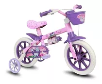 Bicicleta  Infantil Nathor Cat Aro 12 Freio Tambor Cor Rosa