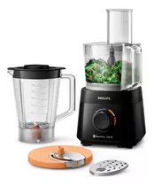 Procesadora De Alimentos Philips Hr7301/90 750w 4 Accesorios Color Negro