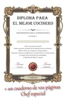 Libro: Diploma Para El Mejor Cocinero: Bloc De Notas Para El