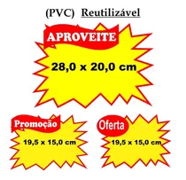 60 Cartazes De Preço Reutilizável Feito Em Pvc, Tbs 053