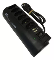 Filtro De Linha 6t Com 2 Usb 5v Proteção Raios E Surtos Biv