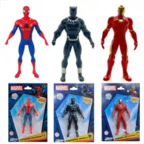 Kit 3 Mini Bonecos Heróis Marvel Vingadores Colecionador