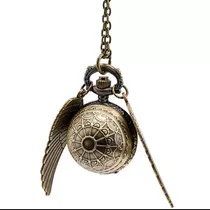 Reloj Collar De Snitch Con Relieve Harry Potter De Colección