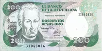 Colombia, 200 Pesos Oro 10 Agosto 1992