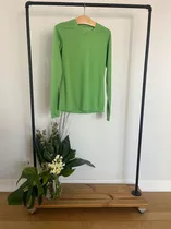 Remera Manga Larga Deportiva Mujer Verde Asics Talle S 