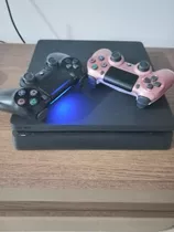 Playstation 4 Slim 1 Tb + 2 Controles + 3 Jogos Mídia Física